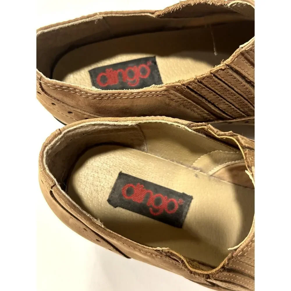 DINGO Women's Dan Post Leather Low-Cut Western Ankle Boots/Shoes Tan Size 7